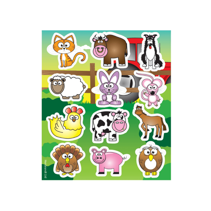 Wholesale Fun Farm Animal Stickers - (CDU of 120)