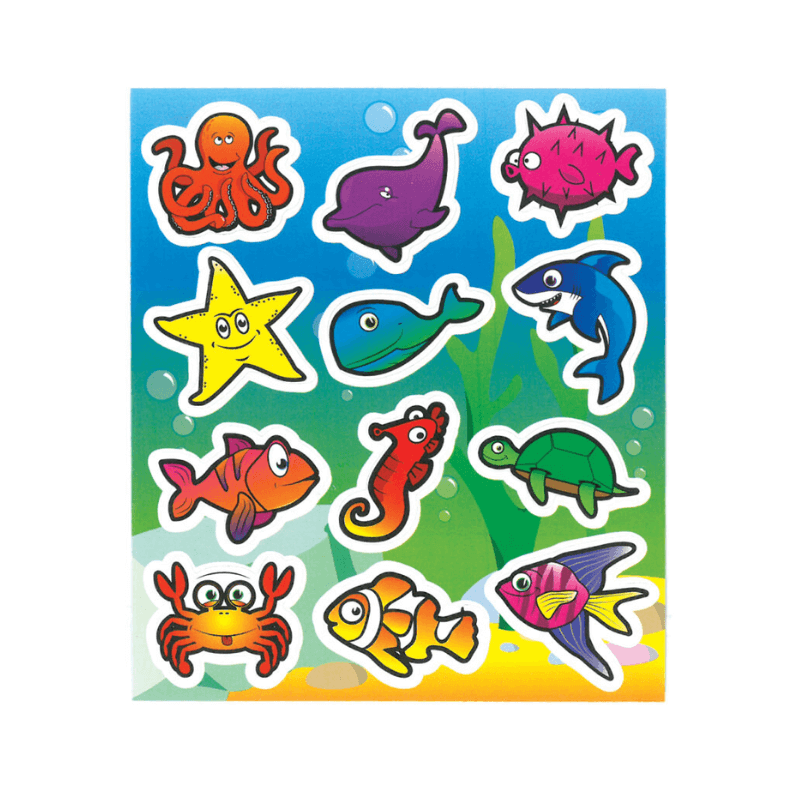 Wholesale Fun Sea Life Stickers - (CDU of 120)