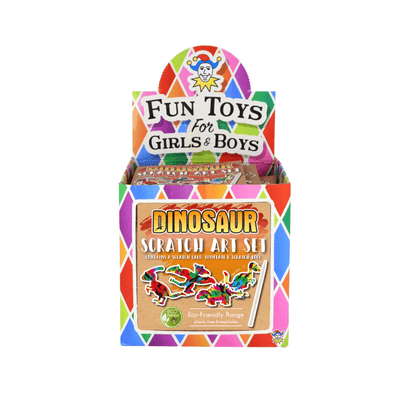 Wholesale Mini Eco-Friendly Dinosaur Scratch Art Set - (CDU of 108)