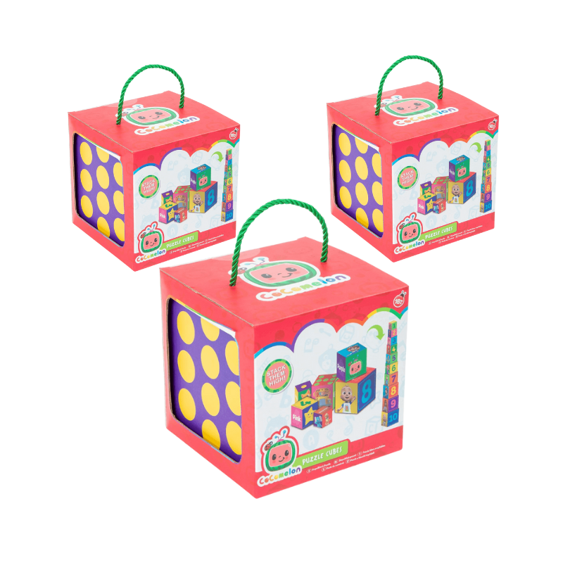 Wholesale CoComelon Educational Puzzle Stacking Cubes - (Case of 12)