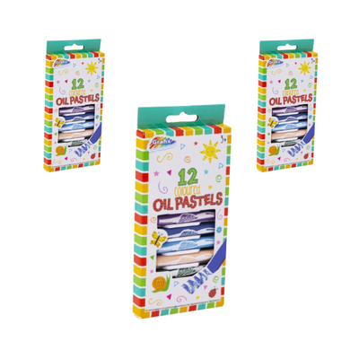 Wholesale Grafix 12 Coloured Oil Pastels - (Case of 12)