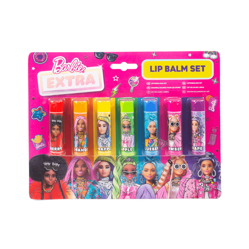 Wholesale Mattel Barbie Extra Set Of 7 Lip Balms - (Case of 6)