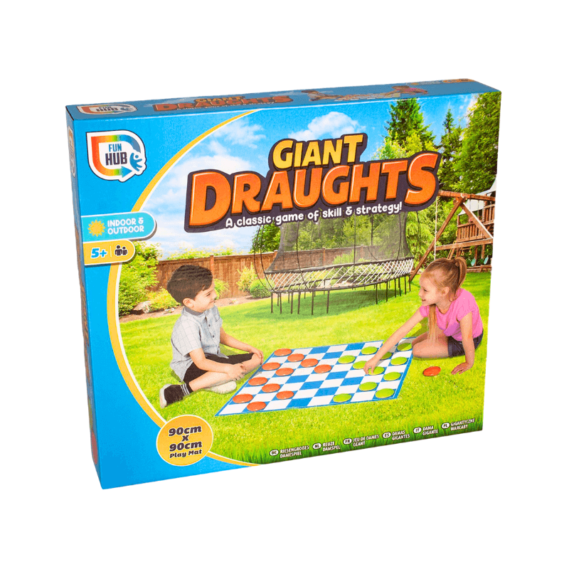 Wholesale Outdoor Giant Draughts Board Game - (Case of 12)