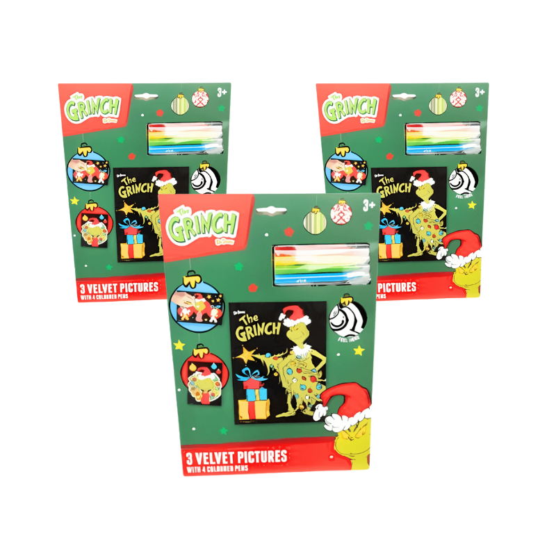 Wholesale The Grinch Velvet Art Pack - (Case of 12)