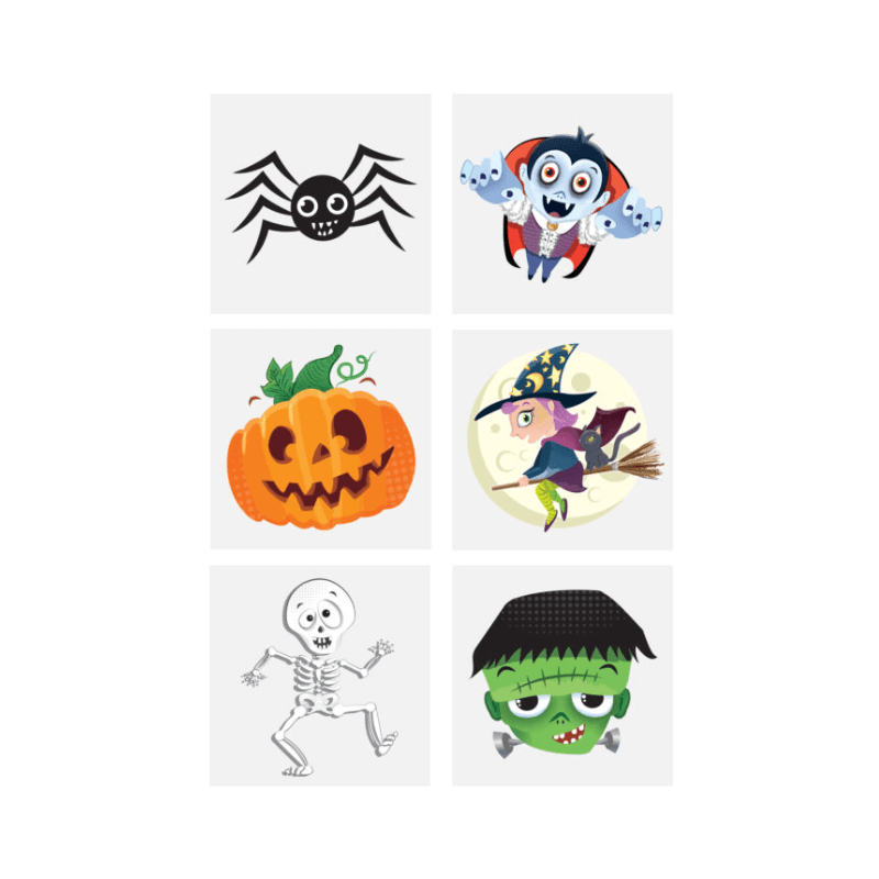 Wholesale Halloween Temporary Tattoos - (CDU of 96)