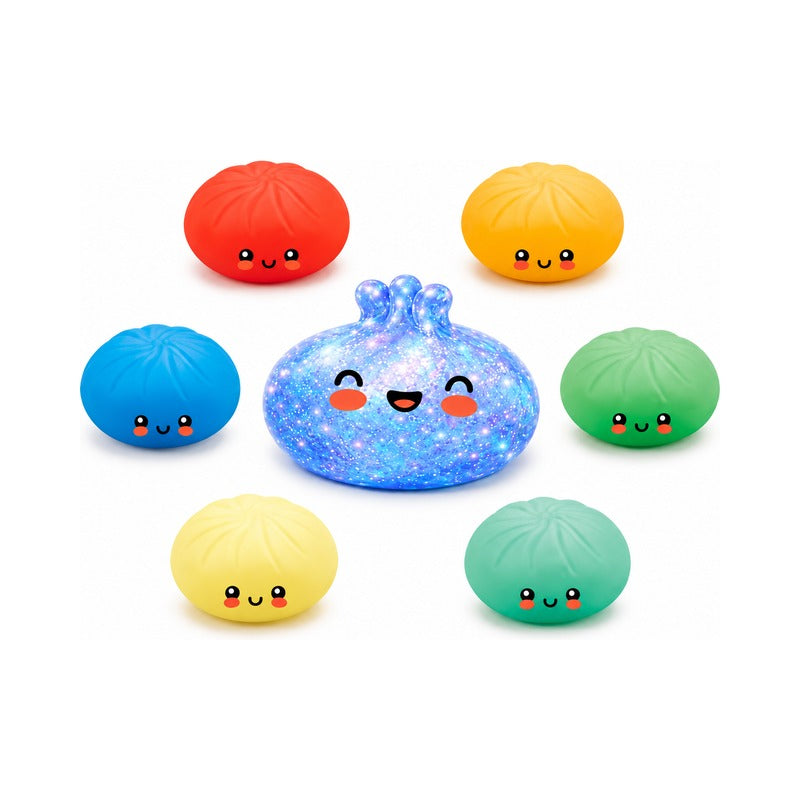 Original Viral Mystery Squishy Dumpling Blue Holographic Edition (1)