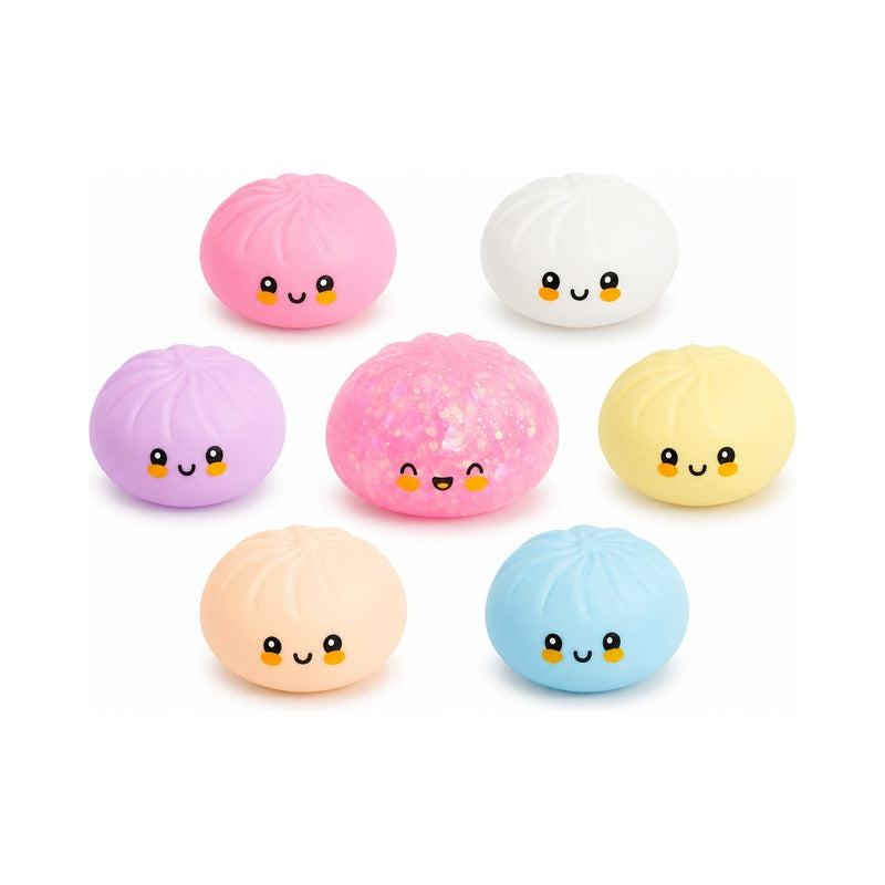 Original Viral Mystery Squishy Dumpling Pink Holographic Edition (1)