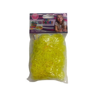 Wholesale 600 Neon Yellow Loom Bands - (Case of 24)