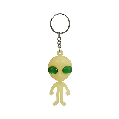 Wholesale Glow In The Dark Alien Keyring - Case of 60