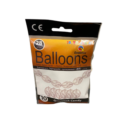 Wholesale 10 Transparent Quicklink Candy Balloons - (Case of 12)