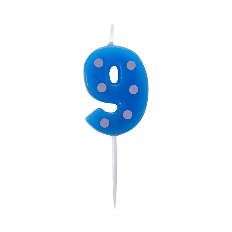 Number 9 Birthday Party Candle