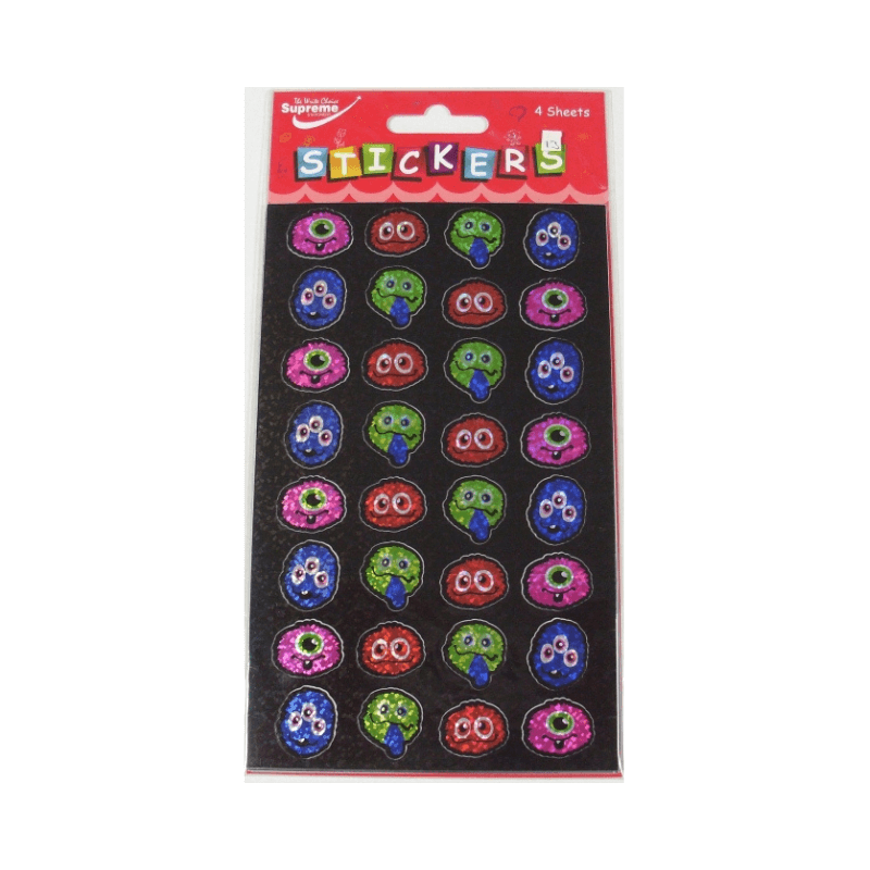 Wholesale Hologram Monster Stickers - (Case of 12)