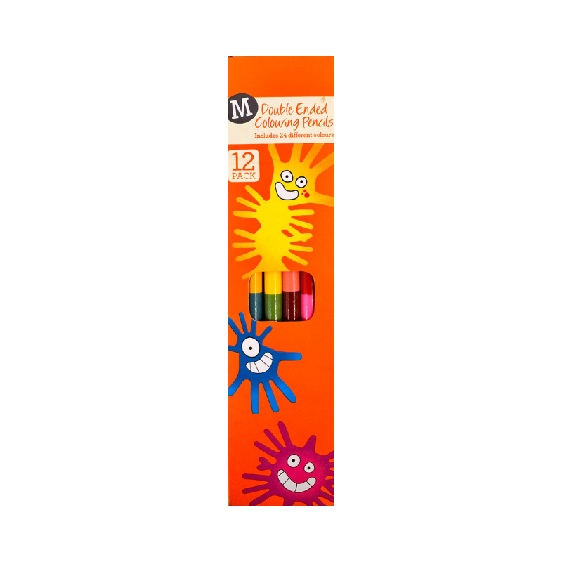 Wholesale 12 Double Ended Colouring Pencils - (Case of 16)