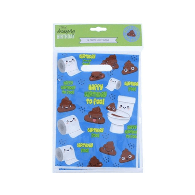 Wholesale 16 Pack Of Poo Party Bags - (Case of 36)