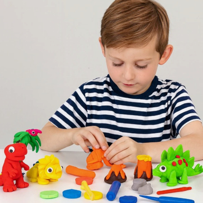 Dinosaur Super Dough Set With 8 Dough Tubs