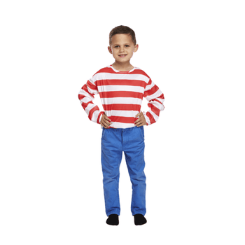 Where's Wally Inspired Fancy Dress Costume - Age 7-9 