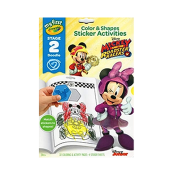 Crayola Disnep Mickey And The Roadster Racers Colour And Shapes Sticker Activities