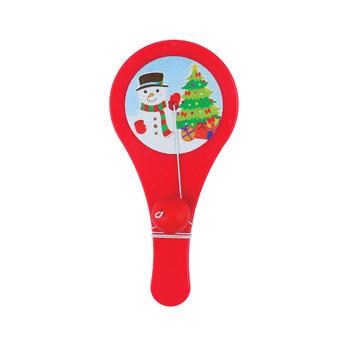 Wholesale Christmas Mini Paddle Bat & Ball - (Case of 36)