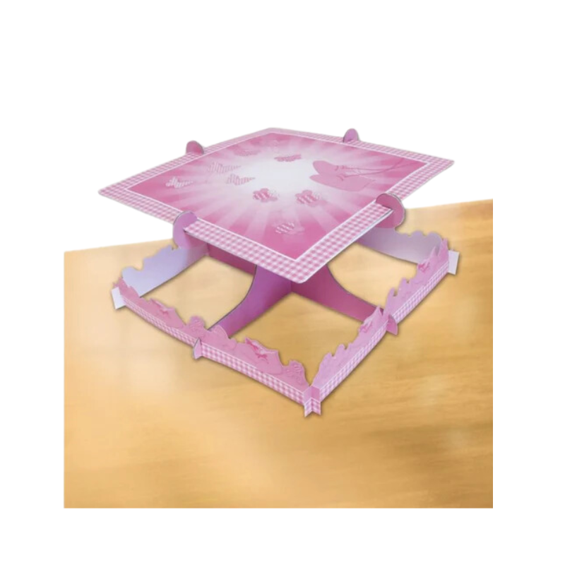Pink Reversible Cake Stand