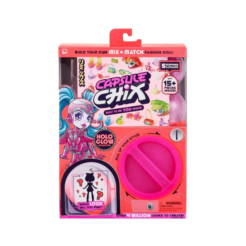 Wholesale Capsule Chix Build Your Own Mix And Match Fashion Doll - HoloGlow Collection - (Case of 6)