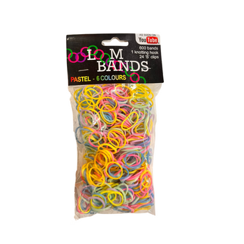 Wholesale 600 Pastel Loom Bands - (Case of 16)