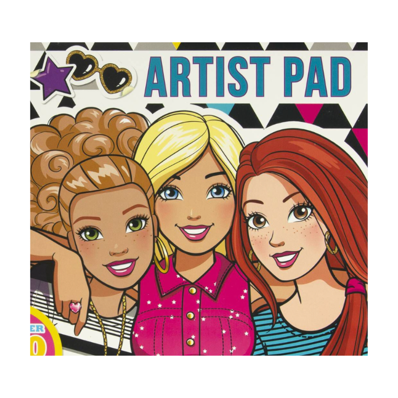 Mattel Barbie Large Artist Pad with Stickers