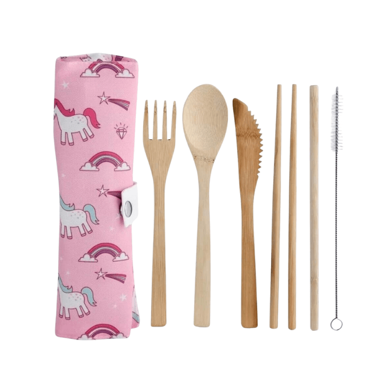 Wholesale Unicorn Biodegradable Cutlery Set - (Case of 16)