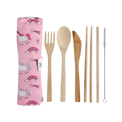 Wholesale Unicorn Biodegradable Cutlery Set - (Case of 16)