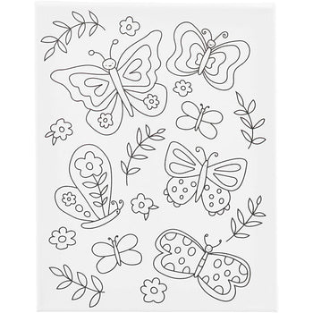 Butterfly Colour-In Canvas Kit