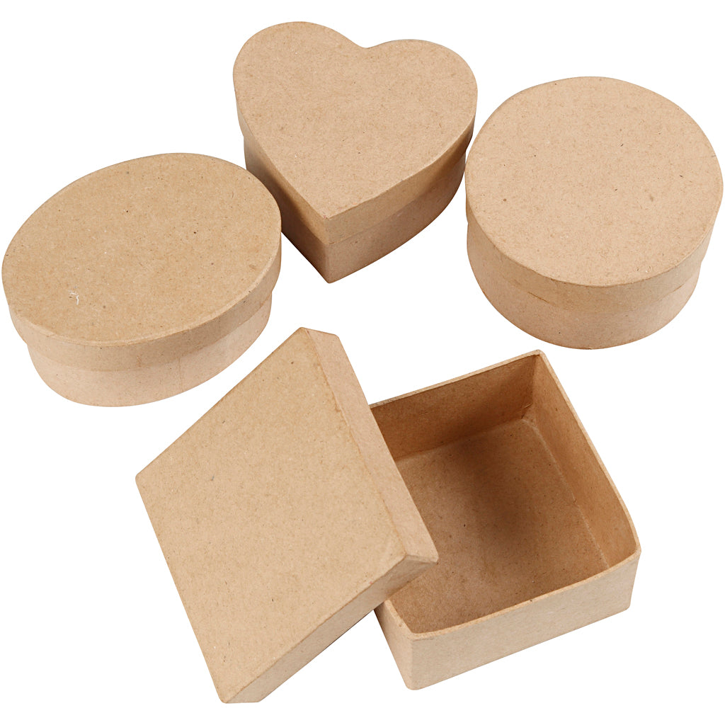 Paper Mache Boxes - 4 Pack