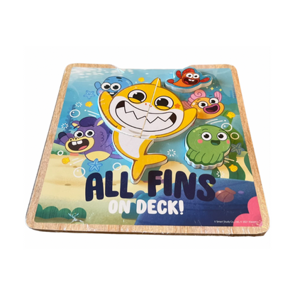 Baby Shark Wooden 3D All Fins on Deck Puzzle