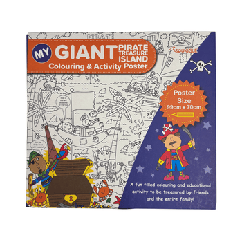 Giant Magic Pirate Treasure Island Colouring & Activity Poster