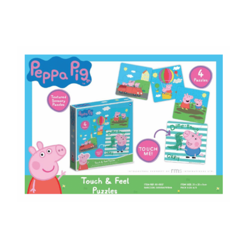 Peppa Pig Touch & Feel Sensory Puzzles Set of 4