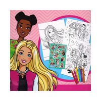 Wholesale Mattel Barbie Colouring Set with Stickers - (Case of 12)
