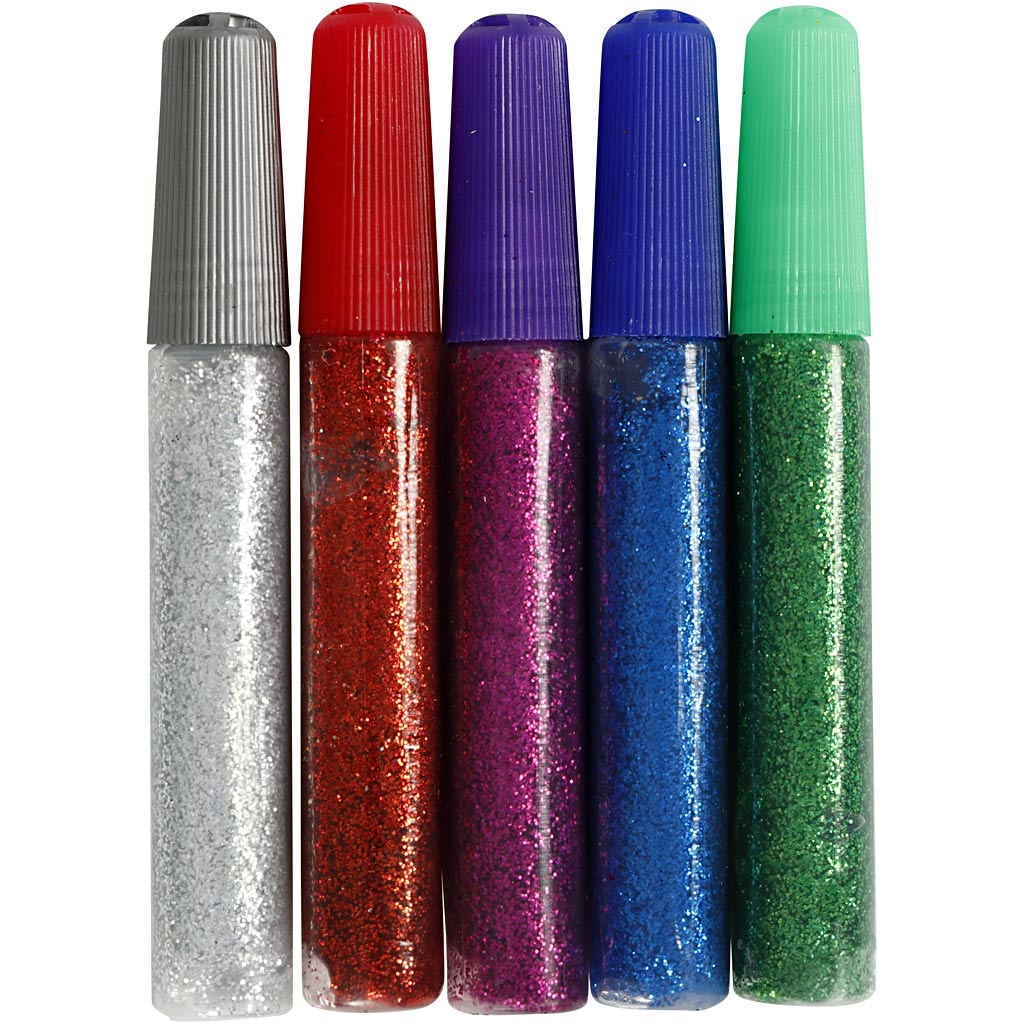 Glitter Glue Pens Brights 5 Pack
