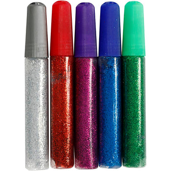 Glitter Glue Pens Brights 5 Pack