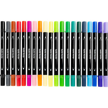Permanent Textile Marker Sets Dual Tip - 20 Pack