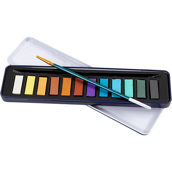 Watercolour Sets Metallic Colours Paint Craft Kit - 12 Pack