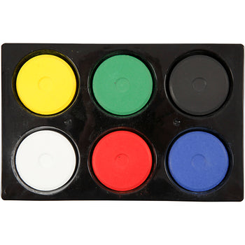 Primary Colours Transparent Tempera Watercolours - 6 Pack 16mm x 44mm