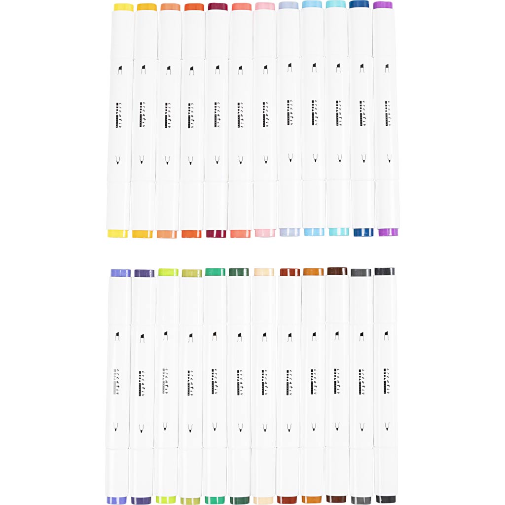 Multicoloured Marker Set - 24 Pack