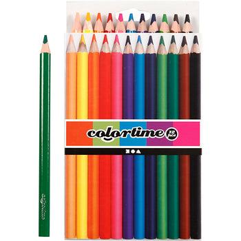 Assorted Colours Jumbo Colortime Colour Pencils - 12 Pack