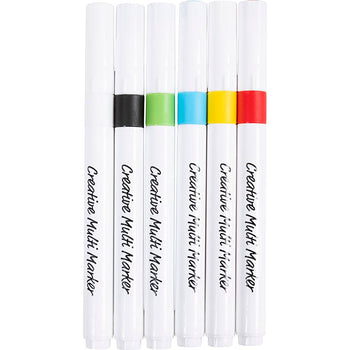 Multi Marker Water-Based Acrylic Markers 6 Pack