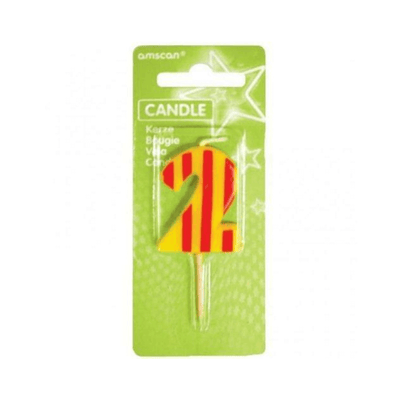 Wholesale Number 2 Birthday Party Candle - (Case of 12)