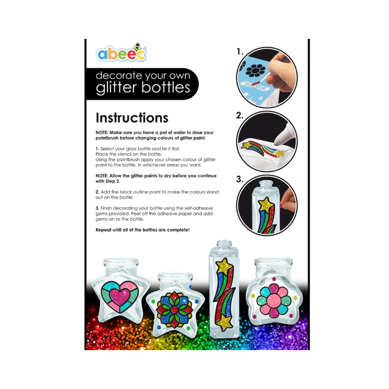 Decorate Your Own Glitter Bottles