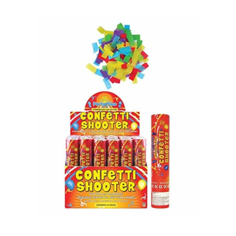 Party Time Multicolour Paper Confetti Shooter 20cm