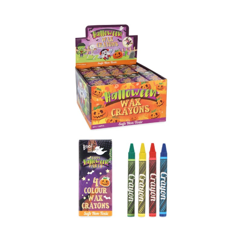 4 Pack Of Colour Halloween Wax Crayons (1)
