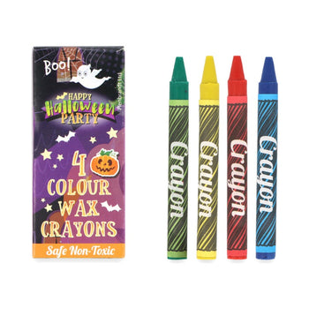 4 Pack Of Colour Halloween Wax Crayons