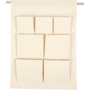 Light Natural Hanging Organiser Thick Cotton Canvas