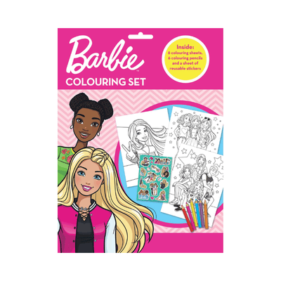 Wholesale Mattel Barbie Colouring Set with Stickers - (Case of 12)
