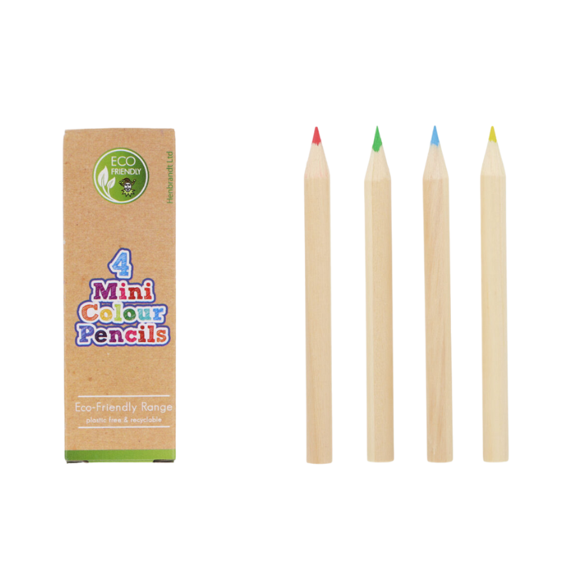 4 Mini Eco Colouring Pencils